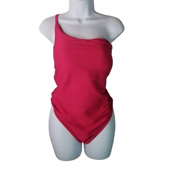 J Crew ribbed one shoulder one piece swimsuit - Picture 2 of 10